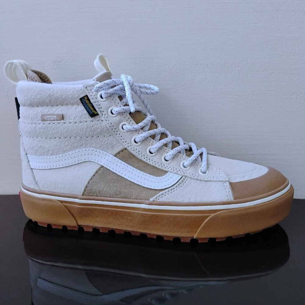Vans Women Sk8-Hi MTE-2 Waterproof Suede in Warmth & Cheer Cornstalk/Marshmallow